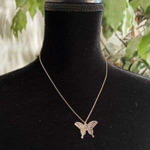 Urban Outfitters NWOT Glitter Butterfly Necklace